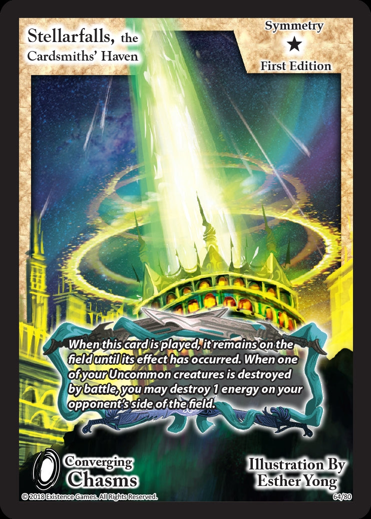 Image for Stellarfalls, the Cardsmiths' Haven (Converging Chasms) (64) - Exodus TCG