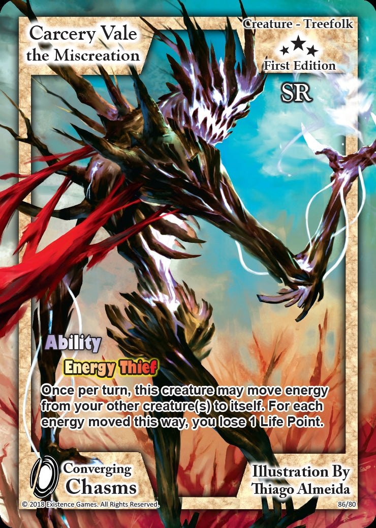 Image for Carcery Vale the Miscreation (Converging Chasms) (86) - Exodus TCG