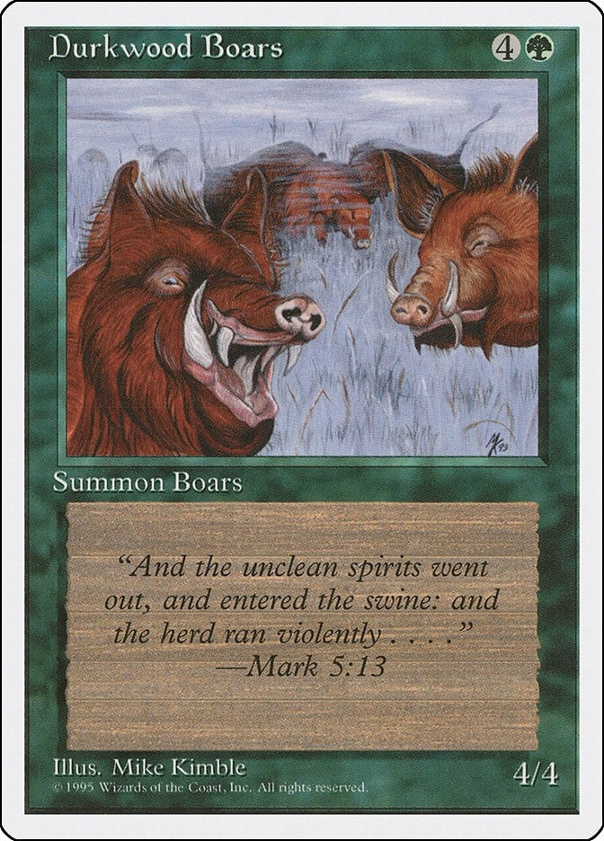 Image for Durkwood Boars (Fourth Edition) - Magic: The Gathering