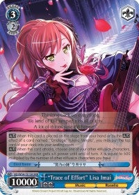 Image for "Trace of Effort" Lisa Imai (RRR) (BanG Dream! Girls Band Party!) (BD/W54-TE15R RRR) - Weiss Schwarz