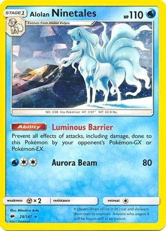 Image for Alolan Ninetales - 28/147 (Cracked Ice Holo) (Deck Exclusives) (028/147) - Pokemon