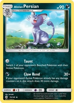Image for Alolan Persian - 79/149 (Cosmos Holo) (Blister Exclusives) (079/149) - Pokemon