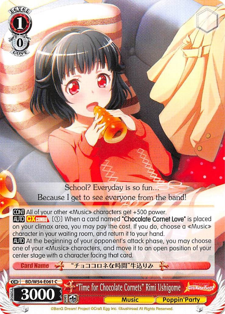 Image for "Time for Chocolate Cornets" Rimi Ushigome (BanG Dream! Girls Band Party!) (BD/W54-E061 C) - Weiss Schwarz