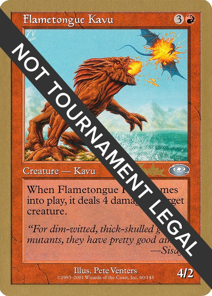 Image for Flametongue Kavu - 2002 Brian Kibler (PLS) (World Championship Decks) - Magic: The Gathering
