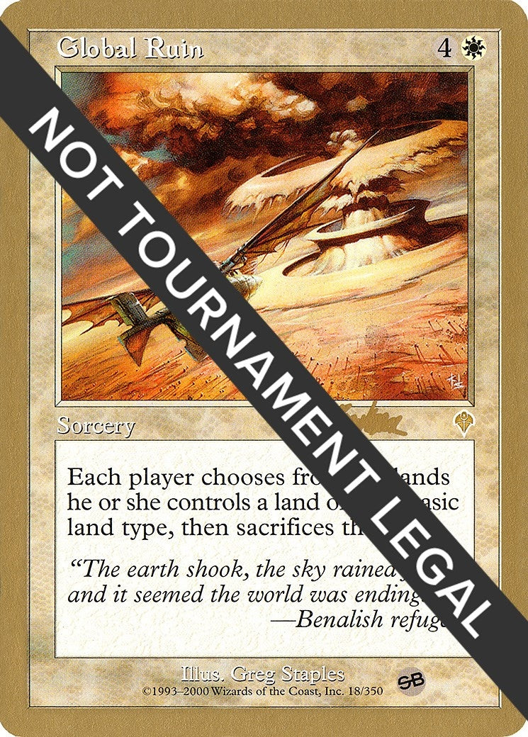 Image for Global Ruin - 2002 Brian Kibler (INV) (SB) (World Championship Decks) - Magic: The Gathering