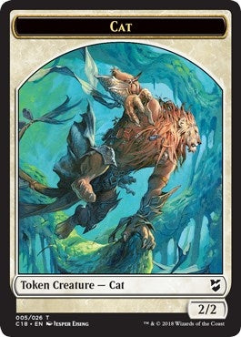Image for Cat // Soldier Double-Sided Token (Commander 2018) (5 // 6) - Magic: The Gathering