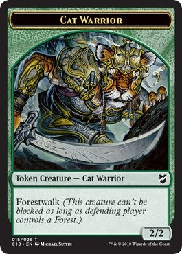 Image for Cat Warrior // Thopter (026) Double-Sided Token (Commander 2018) (15 // 26) - Magic: The Gathering