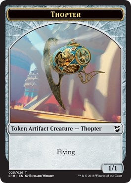 Image for Thopter (025) // Servo Double-Sided Token (Commander 2018) (25 // 24) - Magic: The Gathering