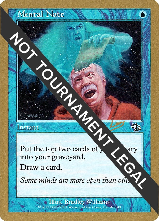 Image for Mental Note - 2002 Raphael Levy (JUD) (World Championship Decks) - Magic: The Gathering