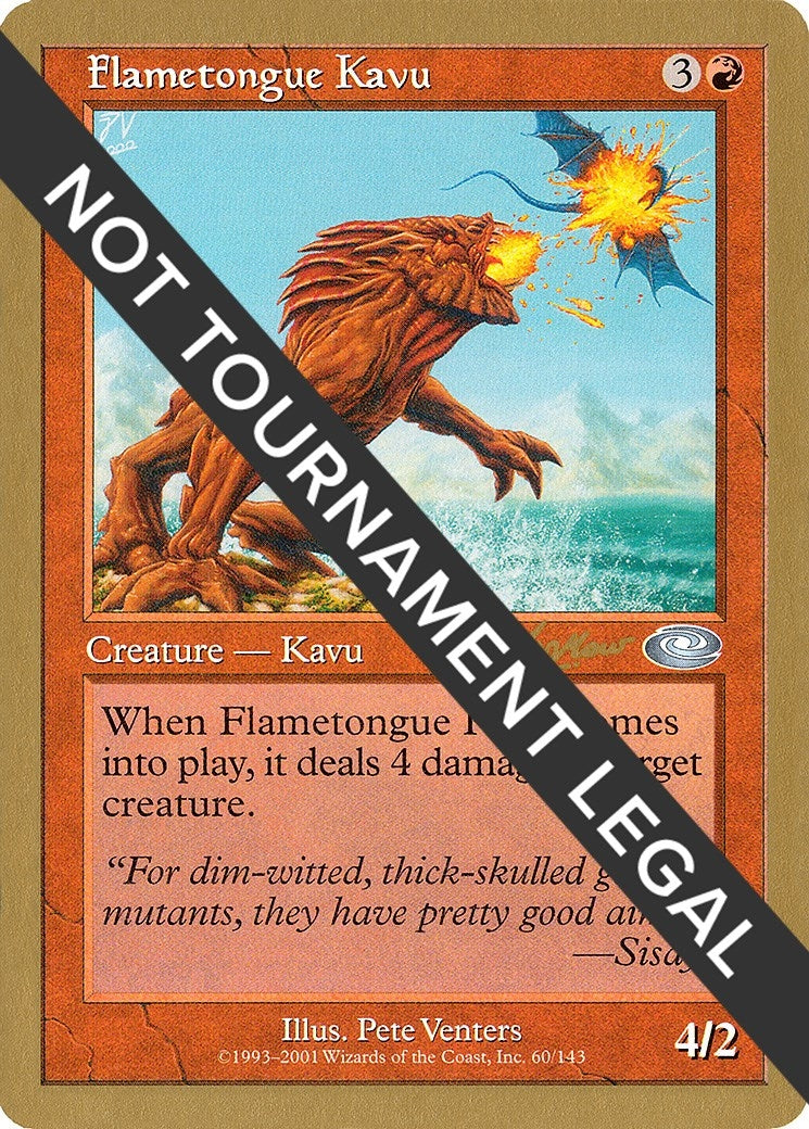 Image for Flametongue Kavu - 2002 Sim Han How (PLS) (World Championship Decks) - Magic: The Gathering