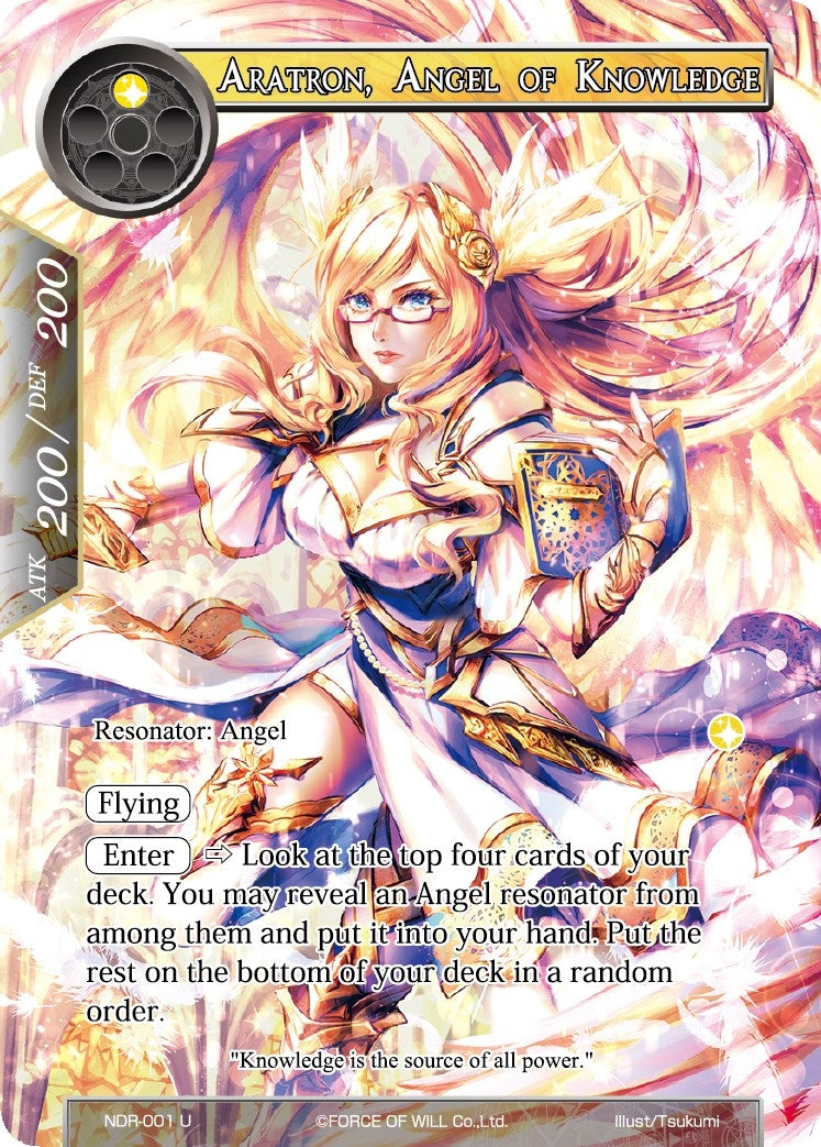 Image for Aratron, Angel of Knowledge (Full Art) (New Dawn Rises) (NDR-001) - Force of Will