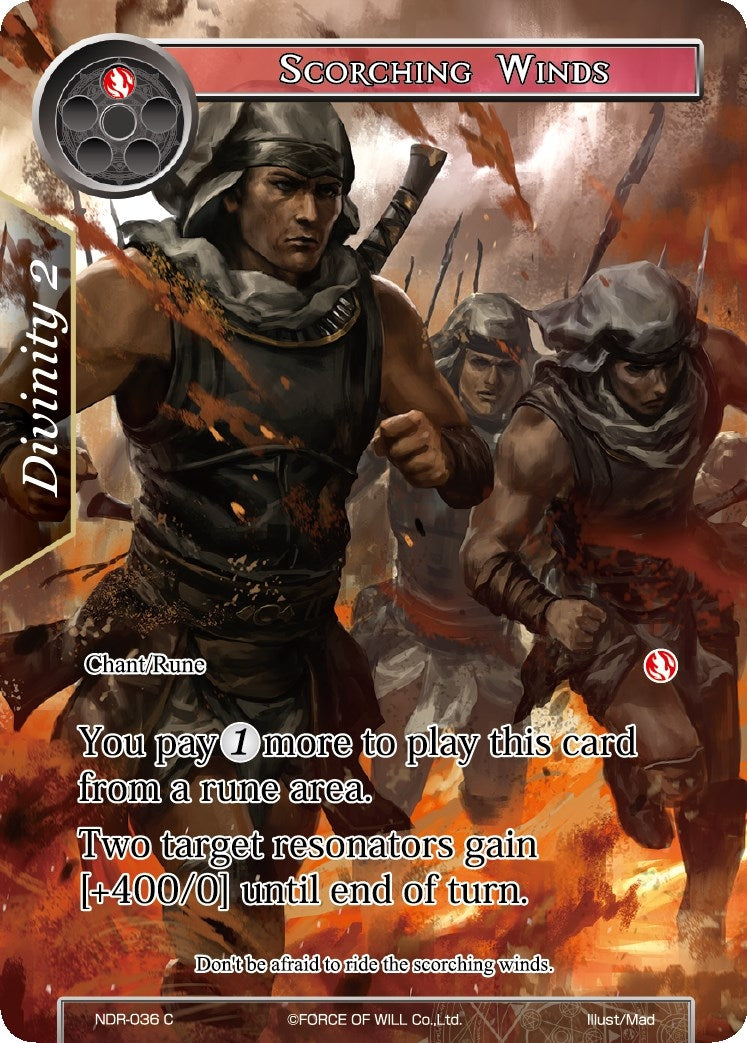 Image for Scorching Winds (Full Art) (New Dawn Rises) (NDR-036) - Force of Will