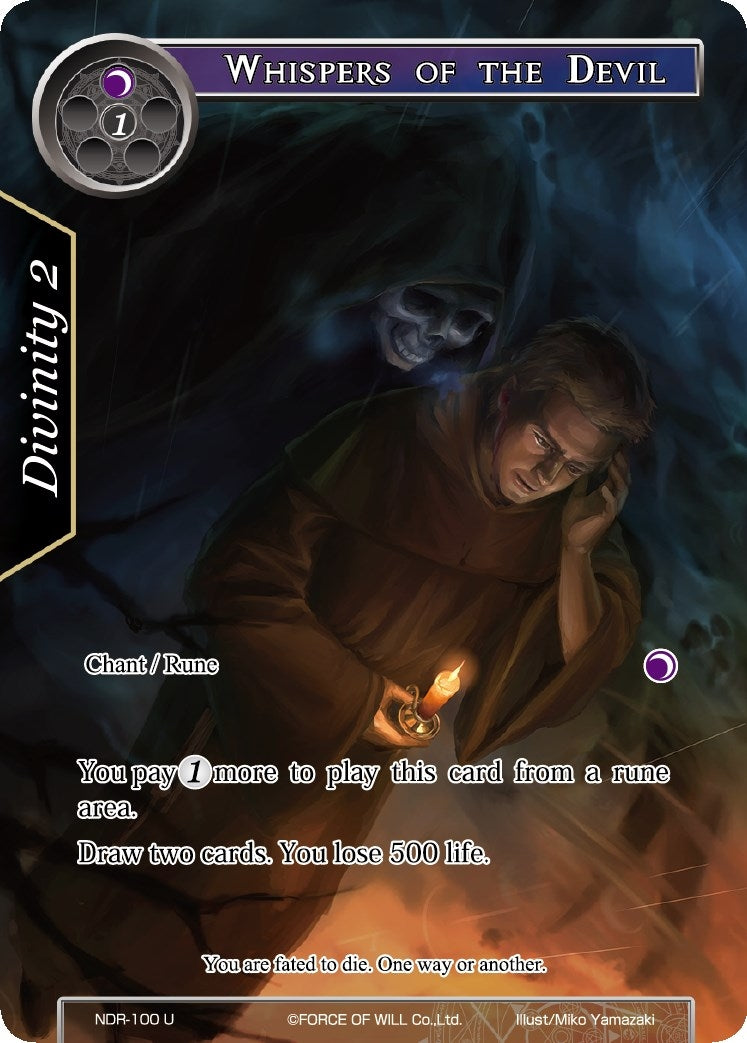 Image for Whispers of the Devil (Full Art) (New Dawn Rises) (NDR-100) - Force of Will
