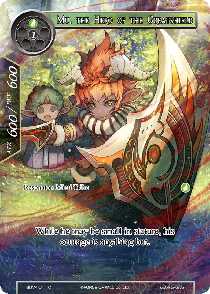 Image for Mu, the Hero of the Greatshield (Valhalla Cluster Starter Deck) (SDV4-011) - Force of Will