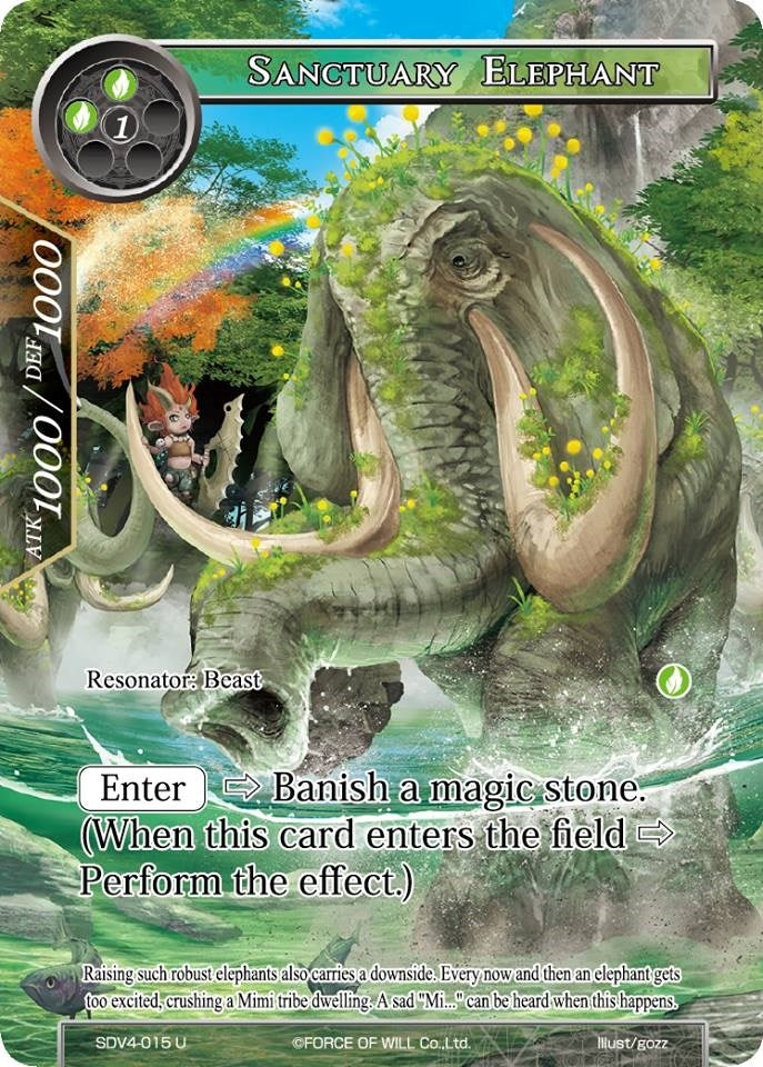 Image for Sanctuary Elephant (Valhalla Cluster Starter Deck) (SDV4-015) - Force of Will