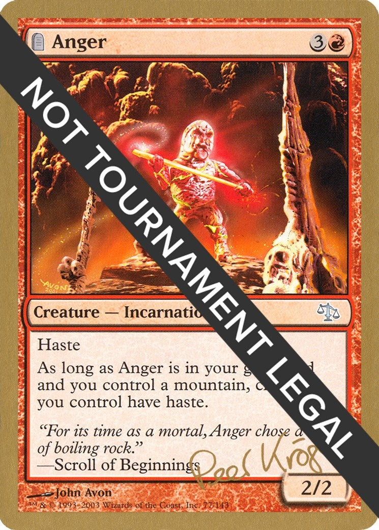 Image for Anger - 2003 Peer Kroger (JUD) (World Championship Decks) - Magic: The Gathering