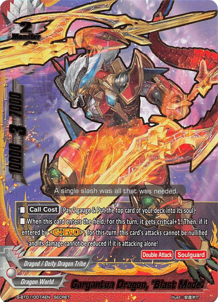 Image for Gargantua Dragon, "Blast Mode" (Gargantua Awakened) (S-BT01/0074EN) - Future Card BuddyFight