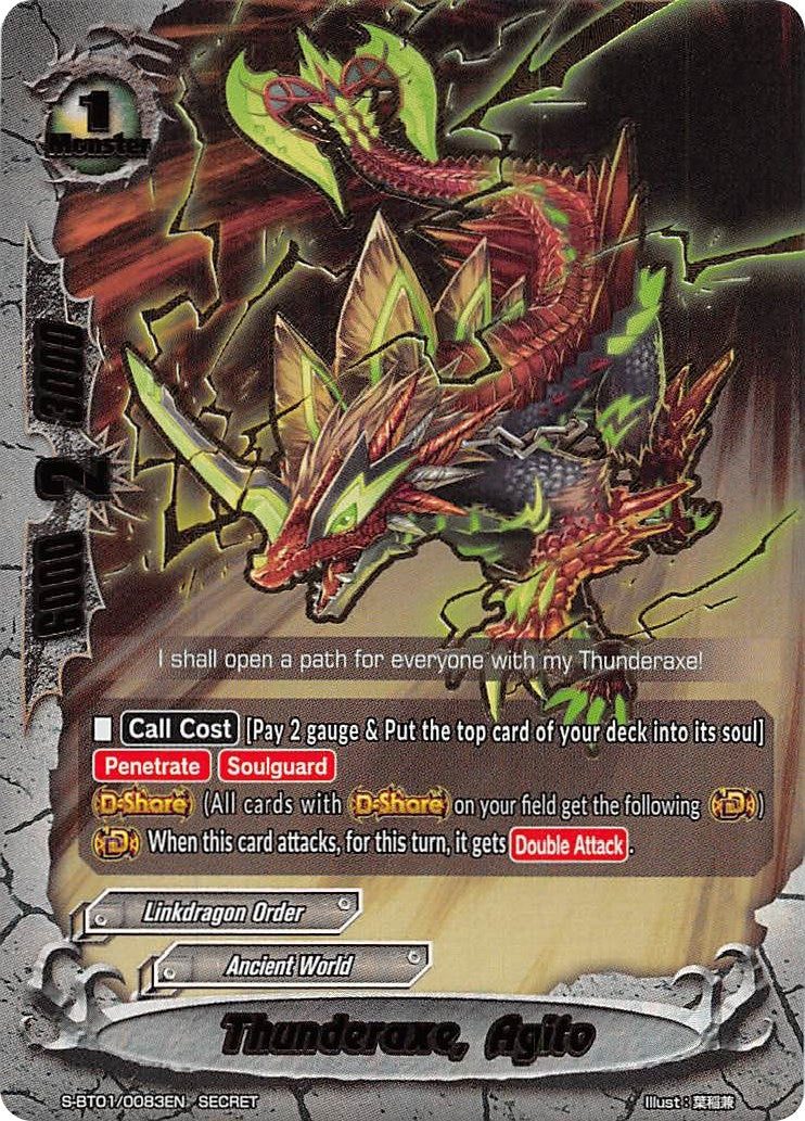 Image for Thunderaxe, Agito (Gargantua Awakened) (S-BT01/0083EN) - Future Card BuddyFight