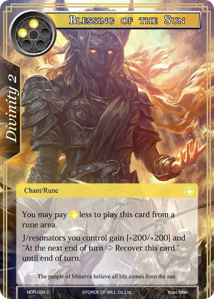 Image for Blessing of the Sun (New Dawn Rises) (NDR-004) - Force of Will