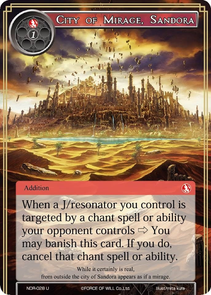 Image for City of Mirage, Sandora (New Dawn Rises) (NDR-028) - Force of Will
