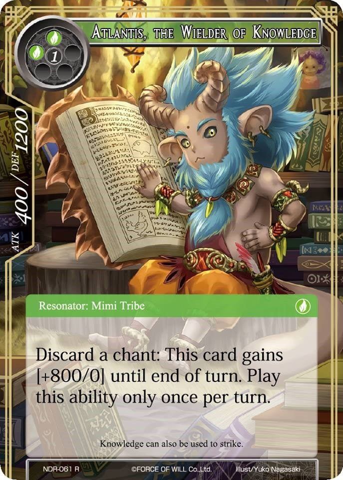 Image for Atlantis, the Wielder of Knowledge (New Dawn Rises) (NDR-061) - Force of Will
