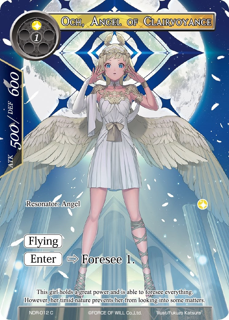 Image for Och, Angel of Clairvoyance (Full Art) (New Dawn Rises) (NDR-012) - Force of Will