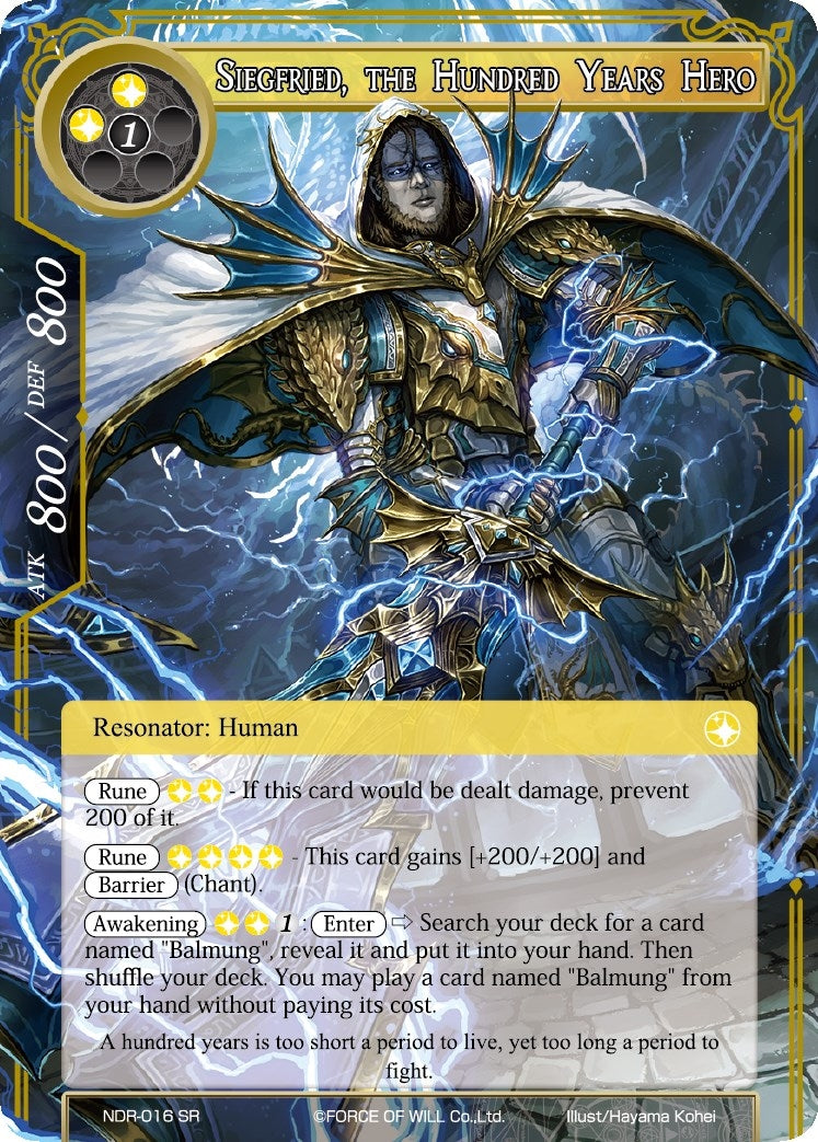 Image for Siegfried, the Hundred Years Hero (New Dawn Rises) (NDR-016) - Force of Will