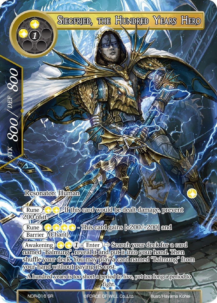 Image for Siegfried, the Hundred Years Hero (Full Art) (New Dawn Rises) (NDR-016) - Force of Will