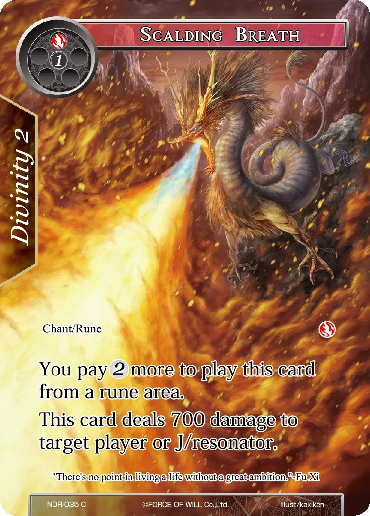 Image for Scalding Breath (Full Art) (New Dawn Rises) (NDR-035) - Force of Will