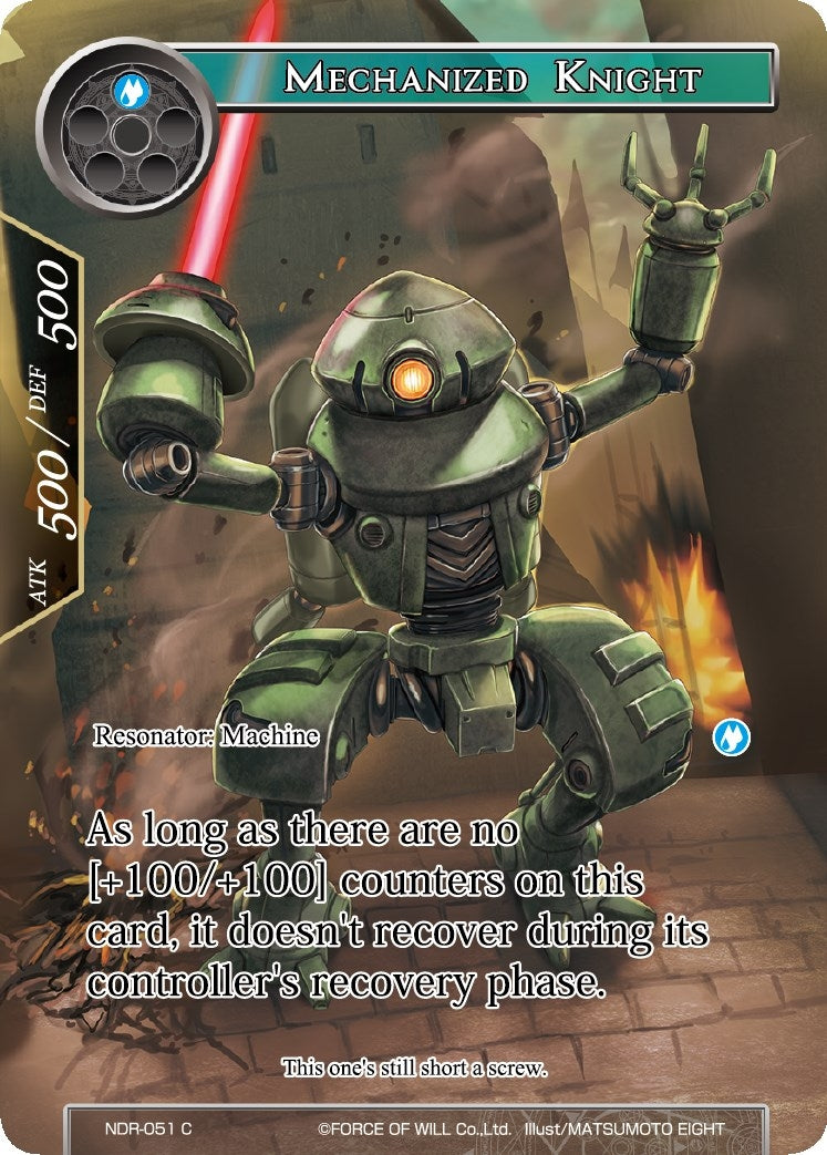 Image for Mechanized Knight (Full Art) (New Dawn Rises) (NDR-051) - Force of Will