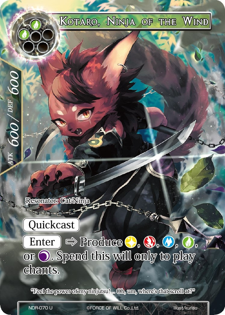 Image for Kotaro, Ninja of the Wind (Full Art) (New Dawn Rises) (NDR-070) - Force of Will