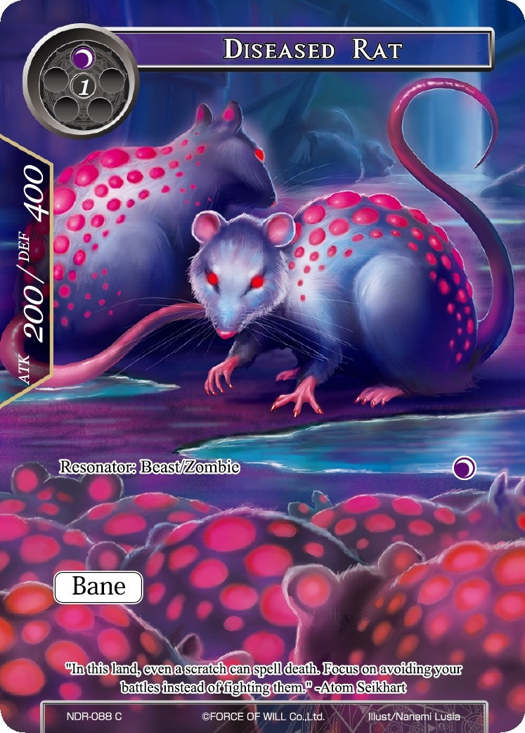 Image for Diseased Rat (Full Art) (New Dawn Rises) (NDR-088) - Force of Will