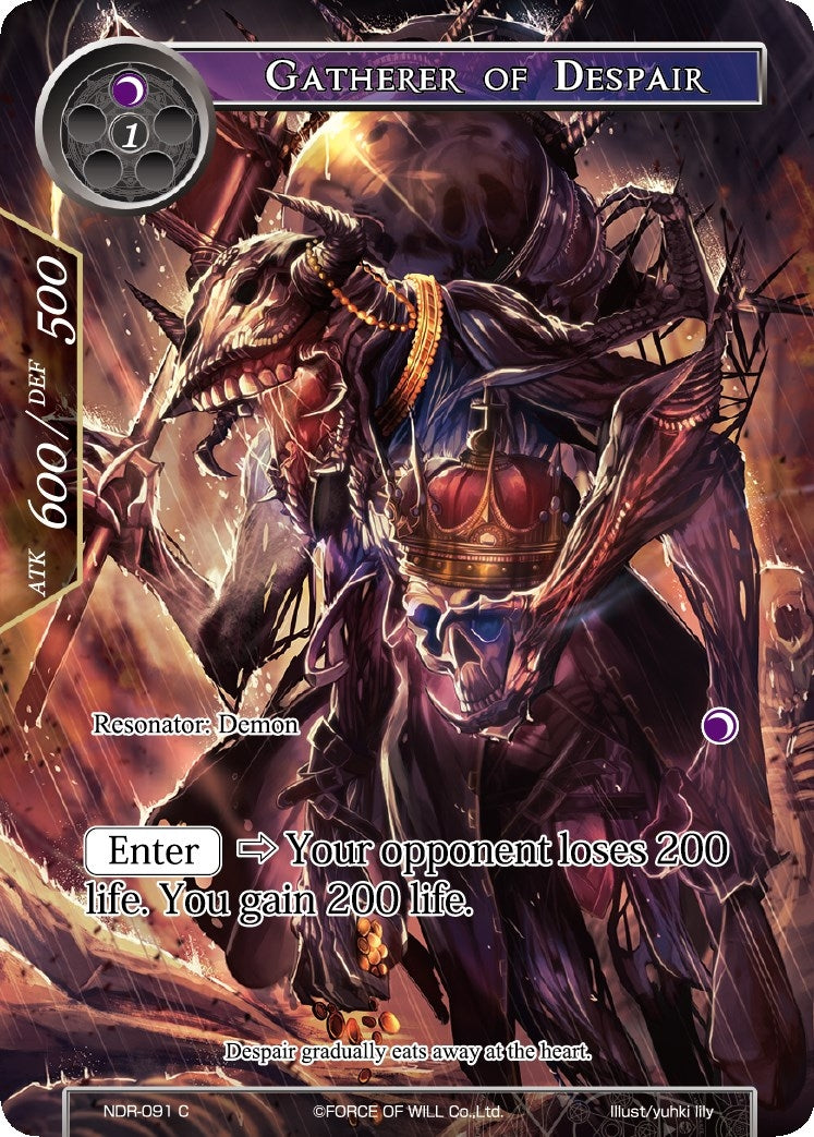 Image for Gatherer of Despair (Full Art) (New Dawn Rises) (NDR-091) - Force of Will