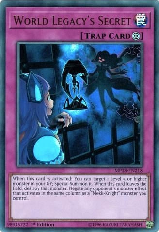 Image for World Legacy's Secret (2018 Mega-Tins Mega Pack) (MP18-EN218) - YuGiOh