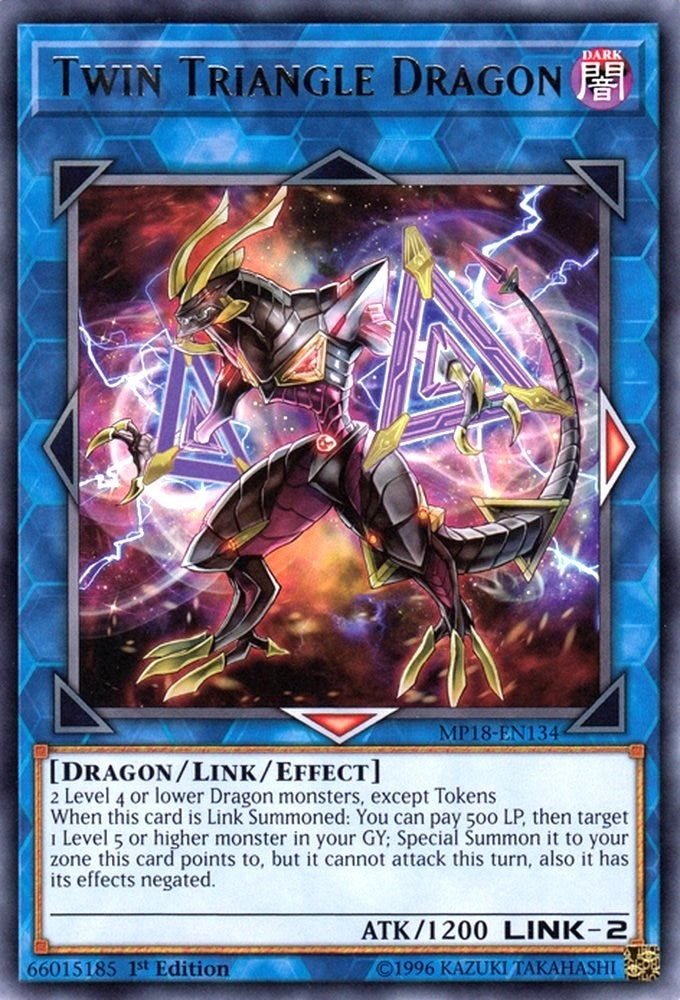 Image for Twin Triangle Dragon (2018 Mega-Tins Mega Pack) (MP18-EN134) - YuGiOh