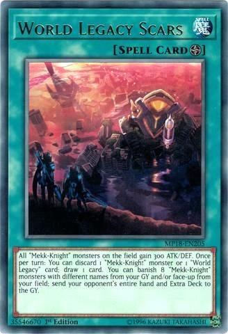 Image for World Legacy Scars (2018 Mega-Tins Mega Pack) (MP18-EN205) - YuGiOh