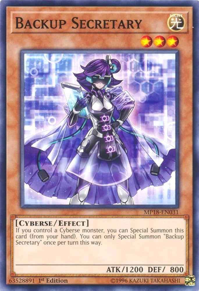 Image for Backup Secretary (2018 Mega-Tins Mega Pack) (MP18-EN031) - YuGiOh