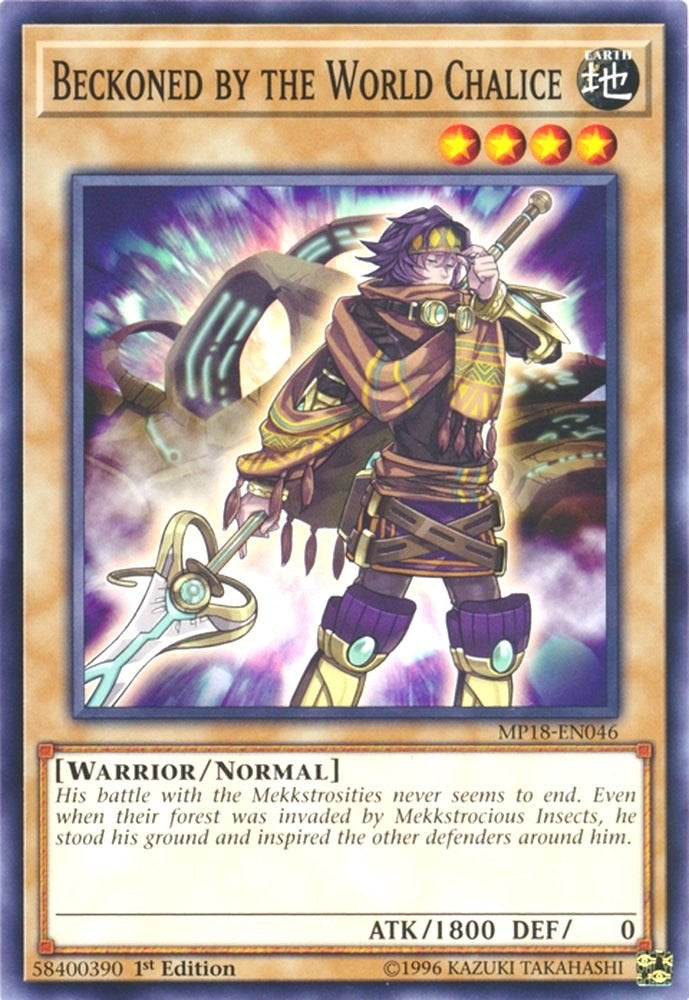 Image for Beckoned by the World Chalice (2018 Mega-Tins Mega Pack) (MP18-EN046) - YuGiOh
