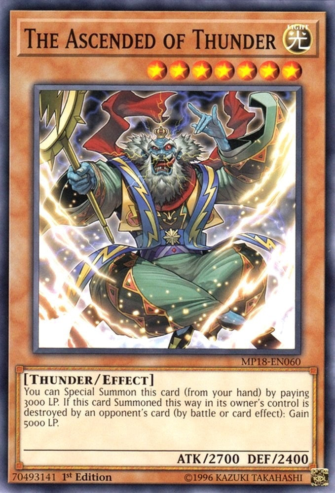 Image for The Ascended of Thunder (2018 Mega-Tins Mega Pack) (MP18-EN060) - YuGiOh