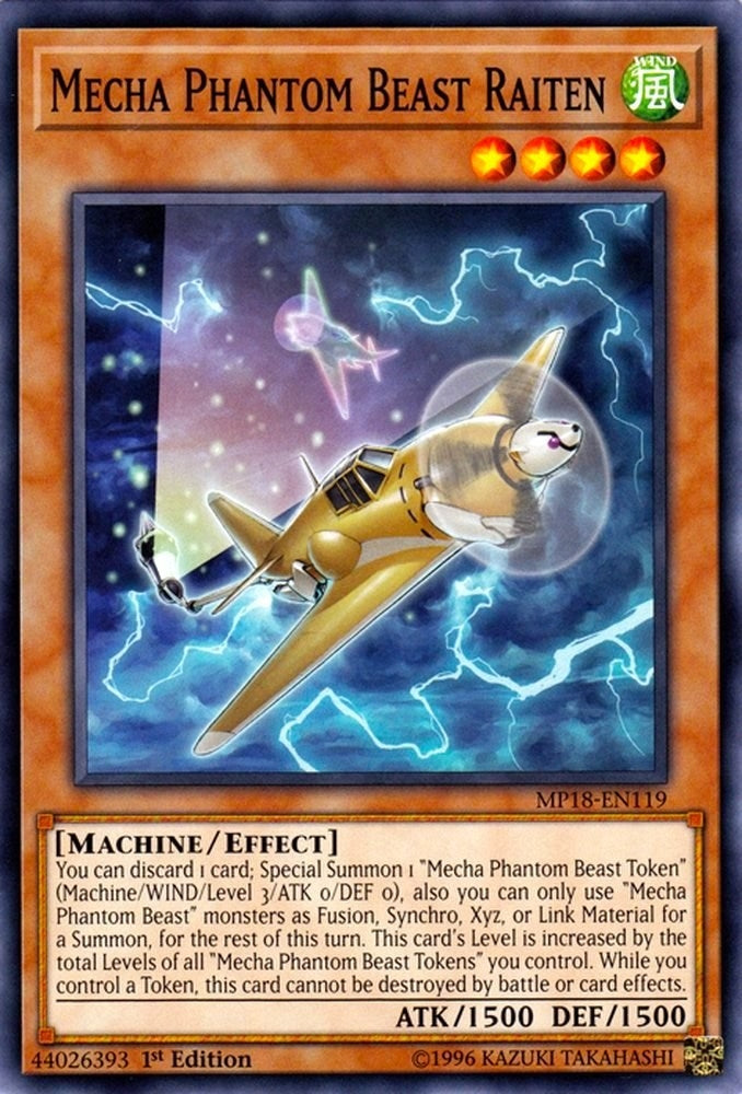 Image for Mecha Phantom Beast Raiten (2018 Mega-Tins Mega Pack) (MP18-EN119) - YuGiOh