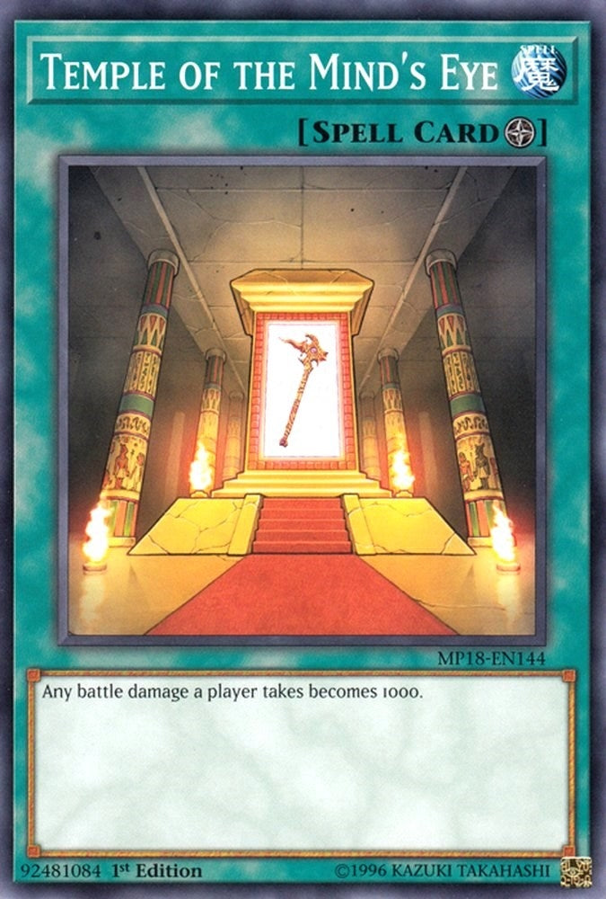 Image for Temple of the Mind's Eye (2018 Mega-Tins Mega Pack) (MP18-EN144) - YuGiOh