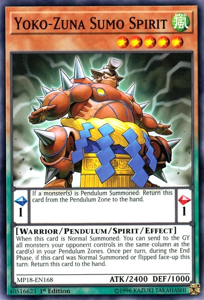 Image for Yoko-Zuna Sumo Spirit (2018 Mega-Tins Mega Pack) (MP18-EN168) - YuGiOh