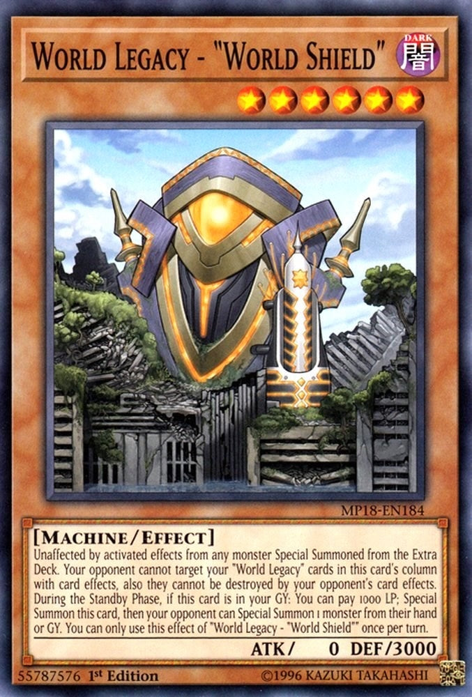 Image for World Legacy - "World Shield" (2018 Mega-Tins Mega Pack) (MP18-EN184) - YuGiOh