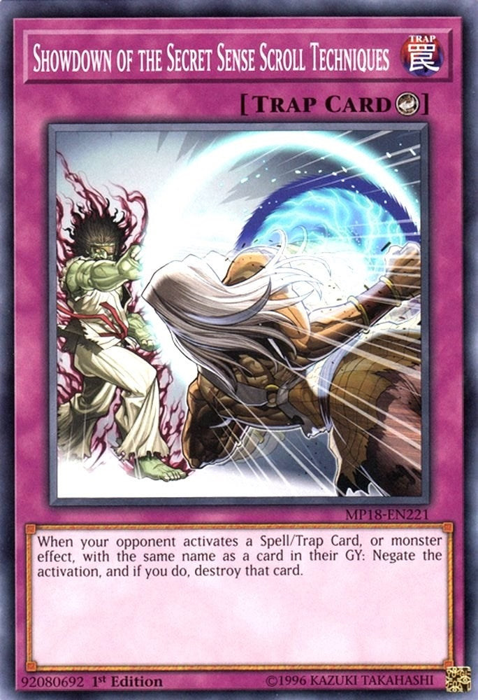Image for Showdown of the Secret Sense Scroll Techniques (2018 Mega-Tins Mega Pack) (MP18-EN221) - YuGiOh