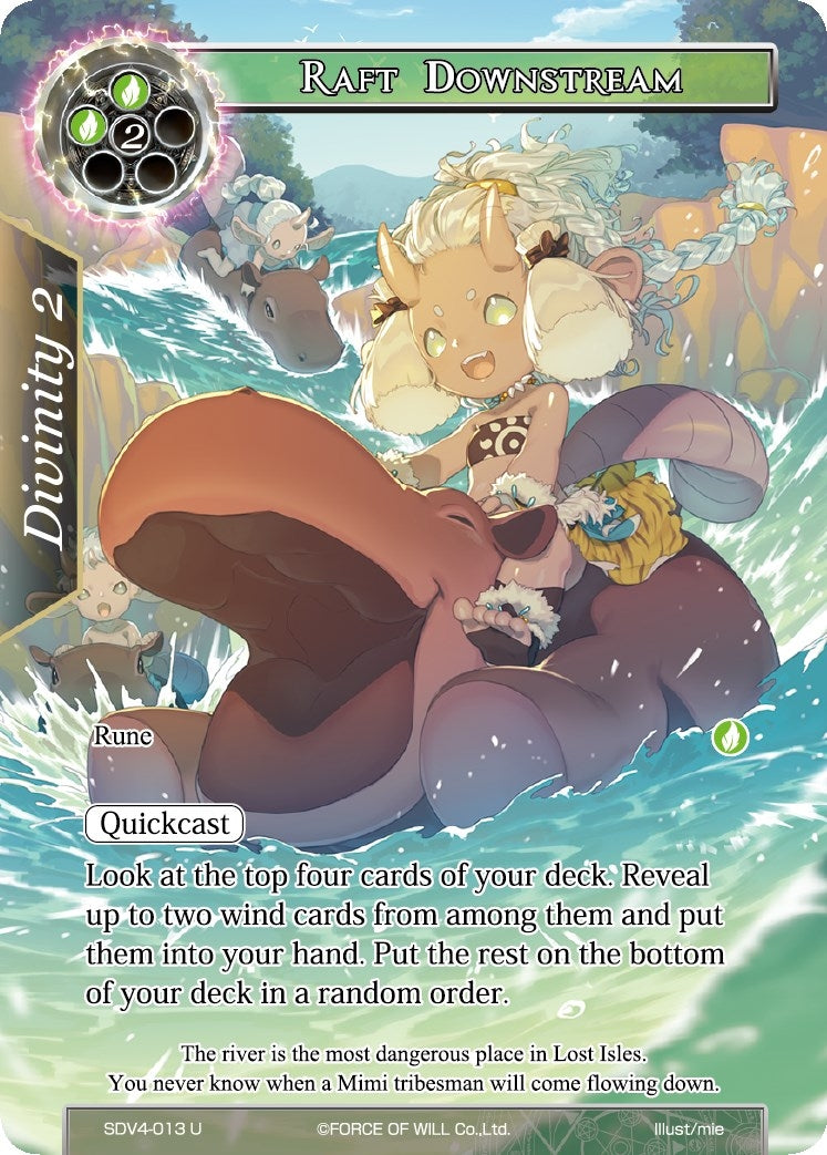 Image for Raft Downstream (Valhalla Cluster Starter Deck) (SDV4-013) - Force of Will