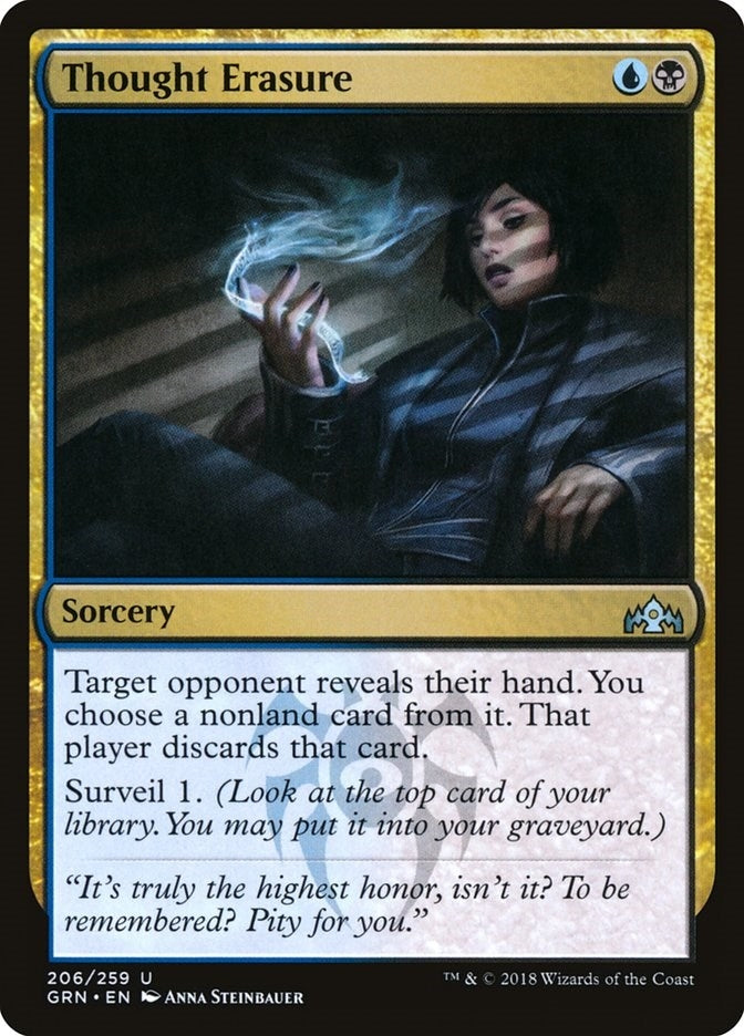 Image for Thought Erasure (Guilds of Ravnica) (206) - Magic: The Gathering
