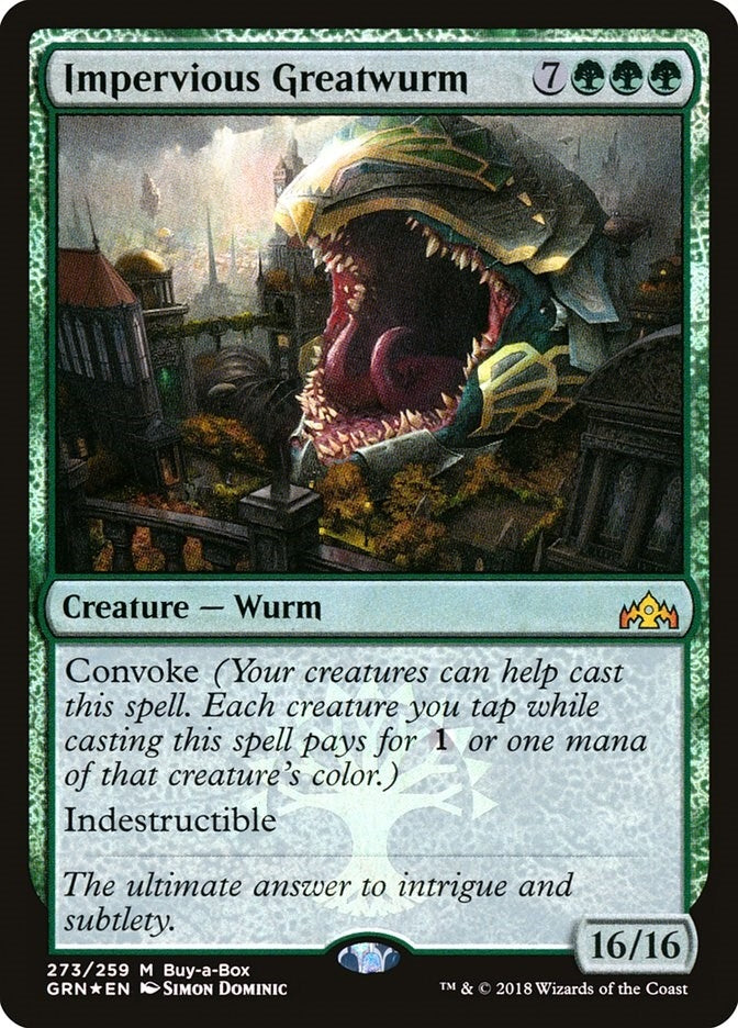 Image for Impervious Greatwurm (Buy-A-Box Promos) (273) - Magic: The Gathering