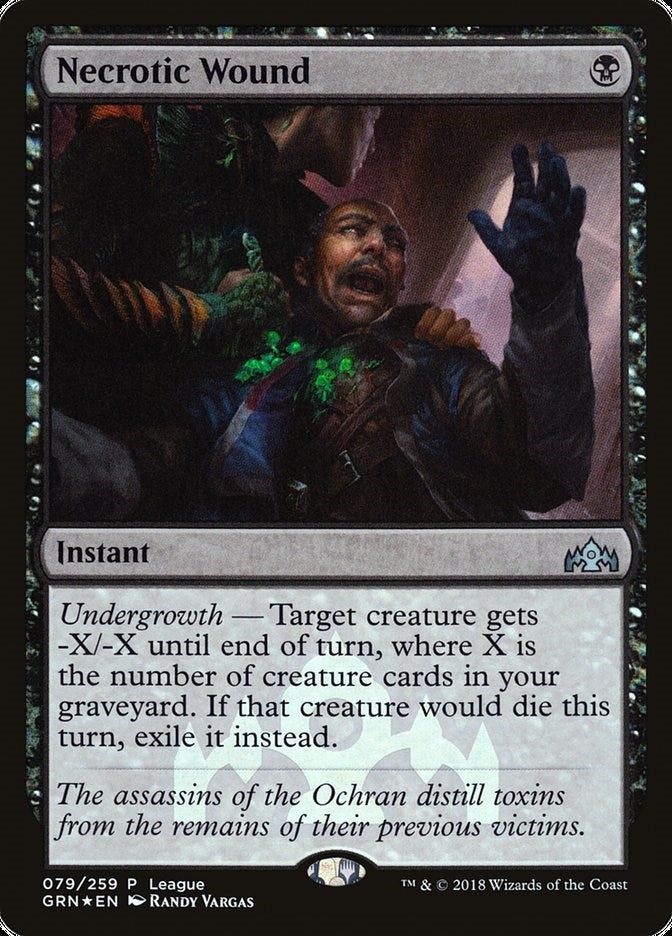 Image for Necrotic Wound (League Promos) (79) - Magic: The Gathering