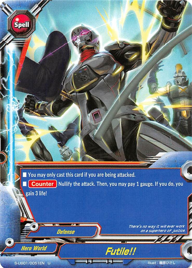 Image for Futile!! (S-UB01: Superhero Wars Omega -Advent of Cosmoman!-) (S-UB01/0051EN) - Future Card BuddyFight