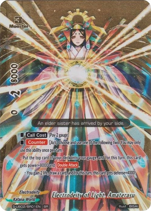 Image for Electrodeity of Light, Amaterasu (BR) (S-UB02: Miracle Fighters ~Miko & Mel~) (S-UB02/BR01EN) - Future Card BuddyFight